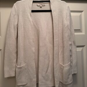 LOFT Women's Light Cream Cardigan